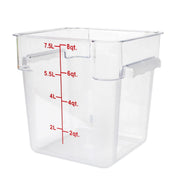 Recipiente Cuadrado de Policarbonato 8 Qt PLSFT008PC – Transparente NSF